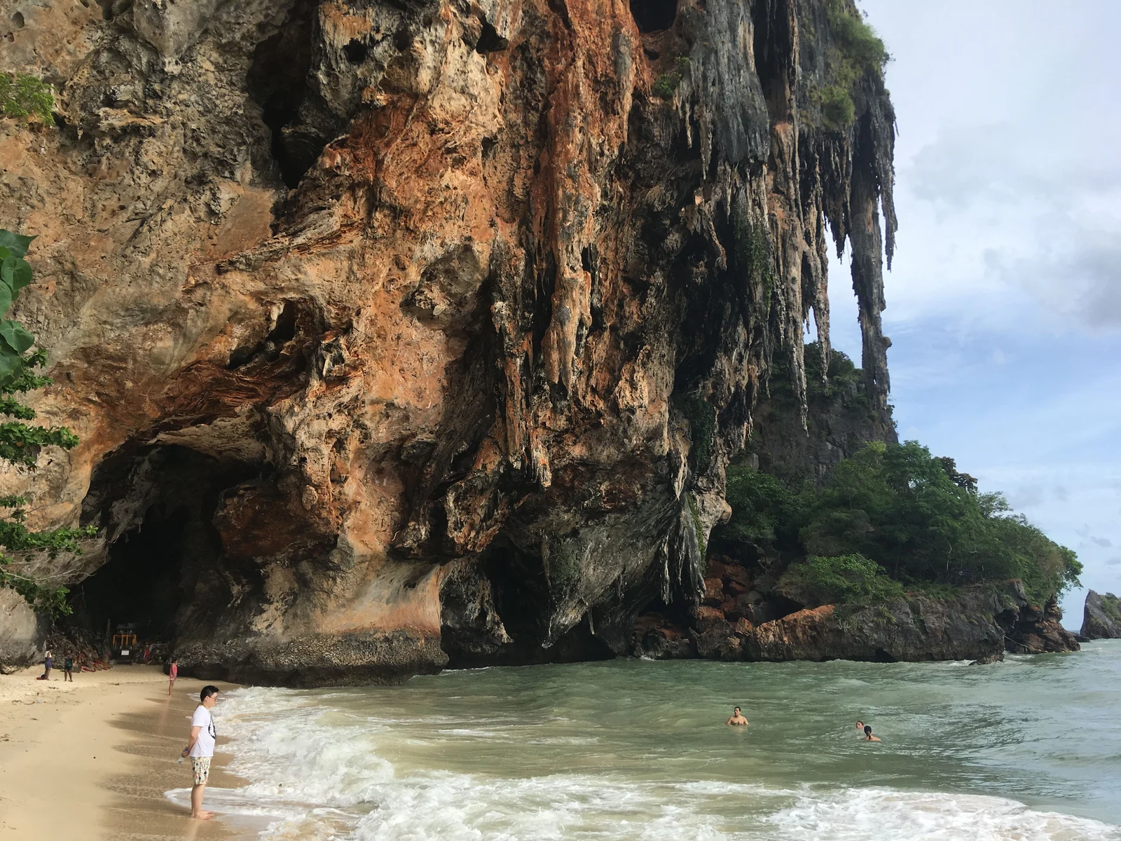 Phra Nang Cave Beach below the limestone cliffs at Railay